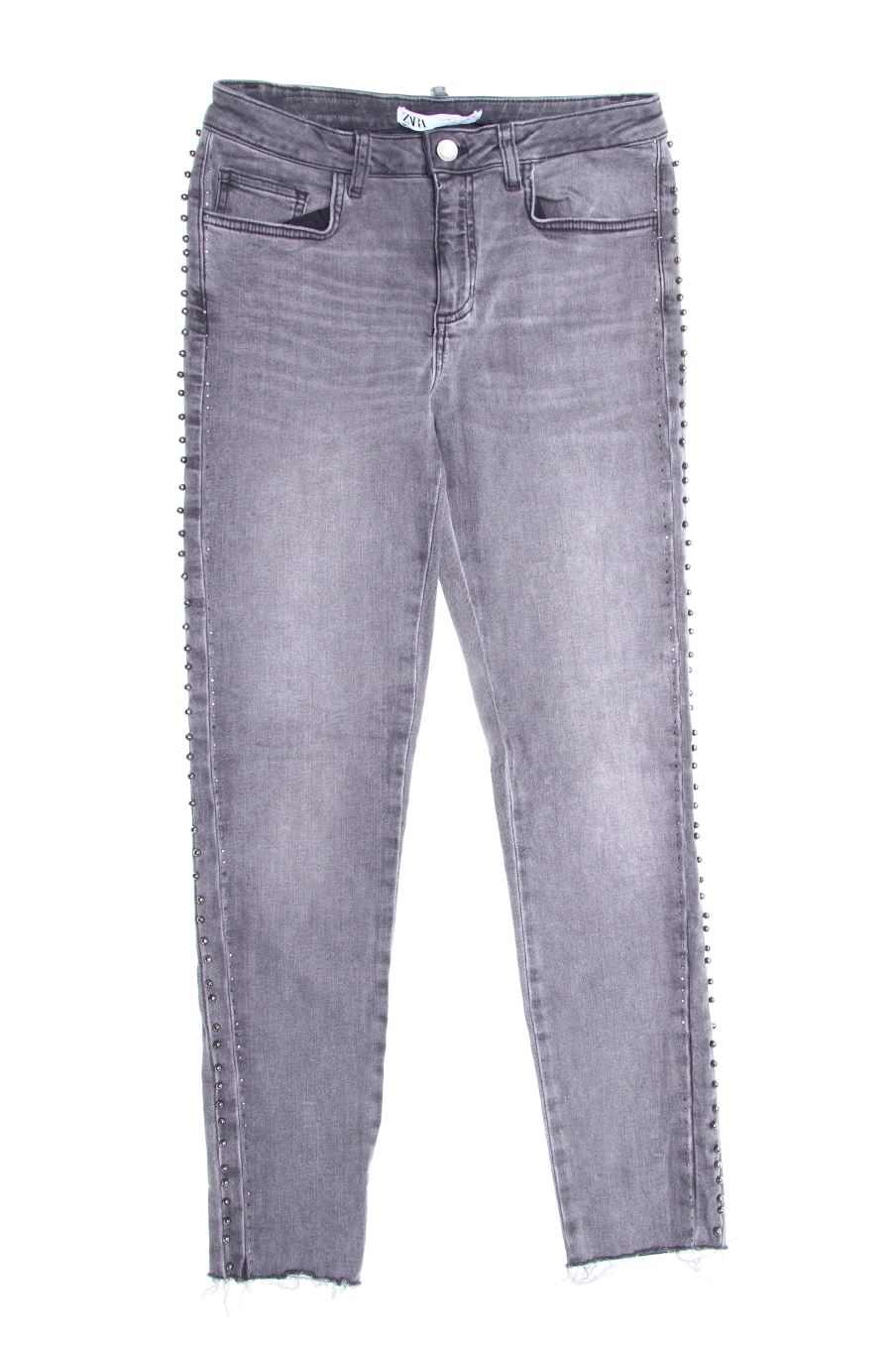 Pull Gris Zara Femme - Taille 38, Bi-matière, Très Bon état, Coupe Plus